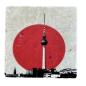 Preview: Marmor Fliese Glas Untersetzer Berlin
